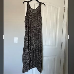 CJLA Leopard gray and black maxi dress-size Large